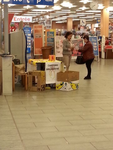 Récolte dans magasins